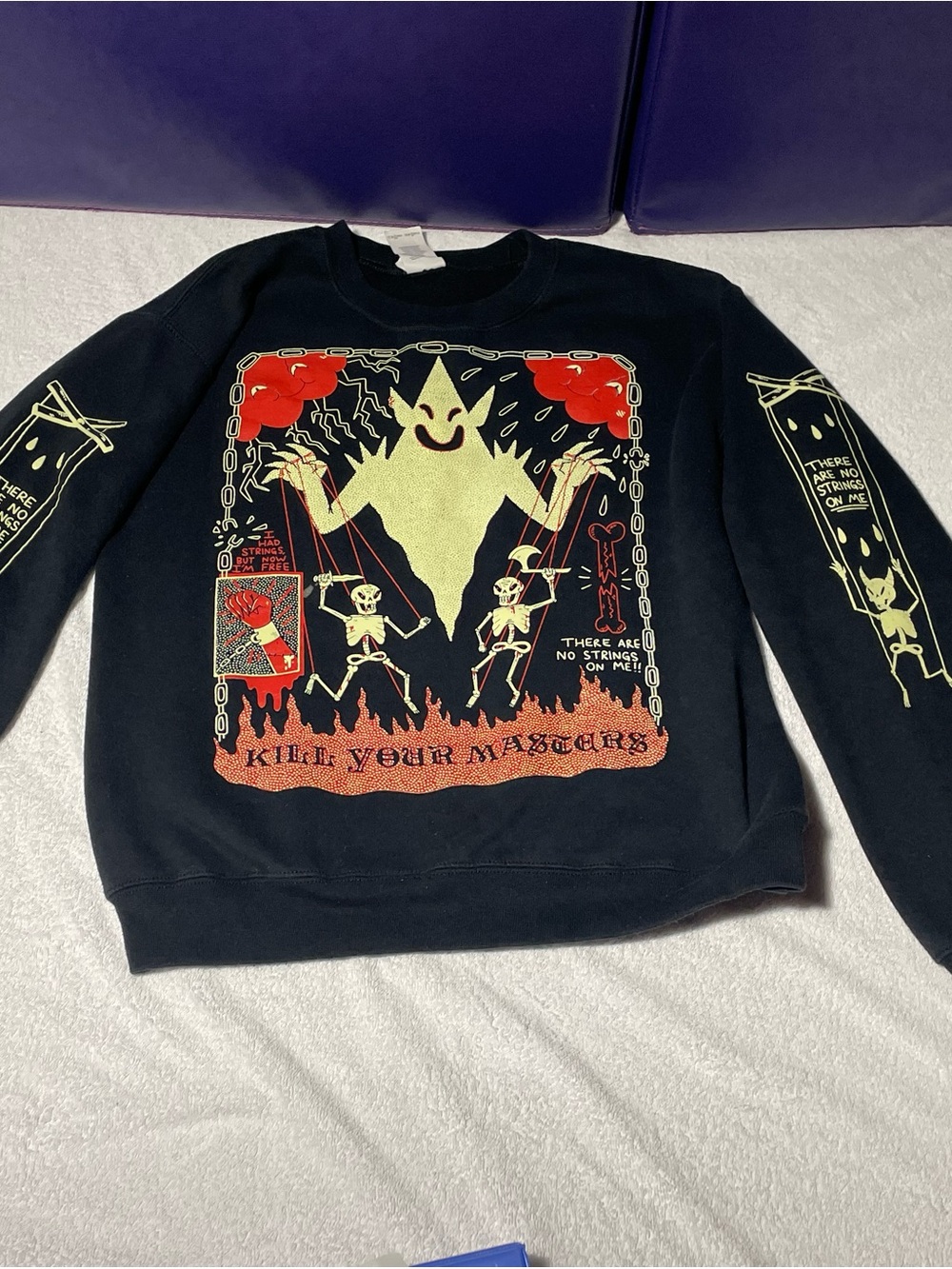 Wizard of Barge Crewneck Sweatshirt with Red and Yellow Graphic